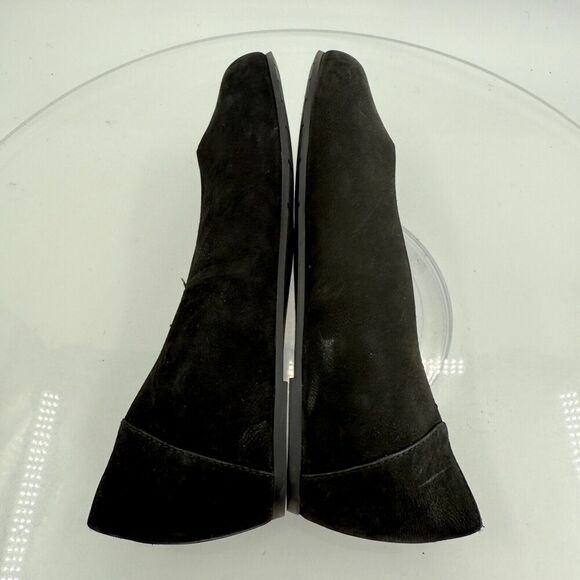 Eileen Fisher Womens Una Hidden Wedge Ballet Flats Sz 6.5 Black Suede Round Toe - Picture 10 of 15